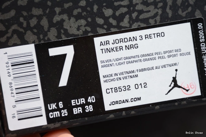 Bmlin Shoes Cool (2021) Air CT8532-012 Grey 3 Retro Jordan 0719